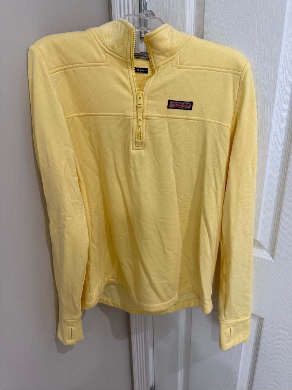 Vineyard Vines Ladies Yellow Quarter-Zip Pullover Sweater